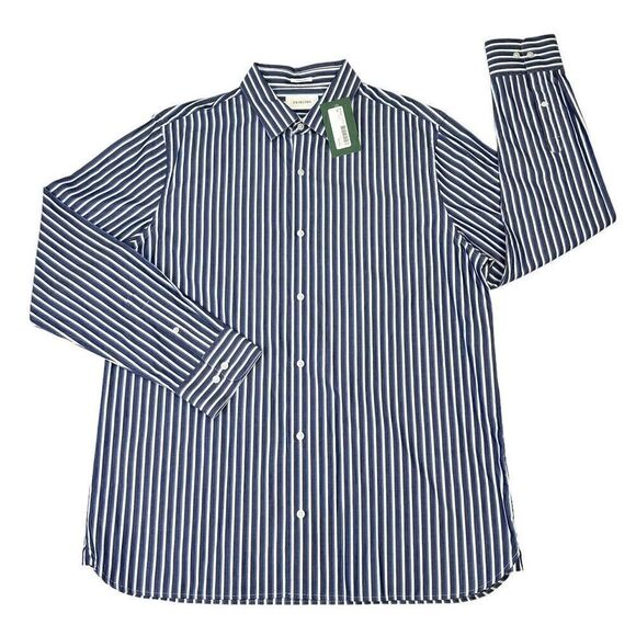 NWT Fairline Stitch Fitch Blue White Striped Button Down Regular Size Men’s XL - Picture 1 of 10